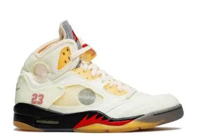Jordan Retro 5 x Off White "Sail"